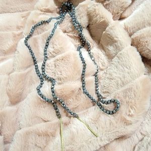 Long beaded wrap necklace
